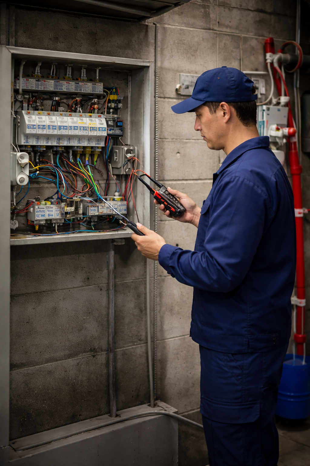 Persona dando mantenimineto